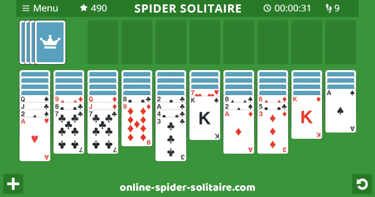 online spider solitaire for Free
